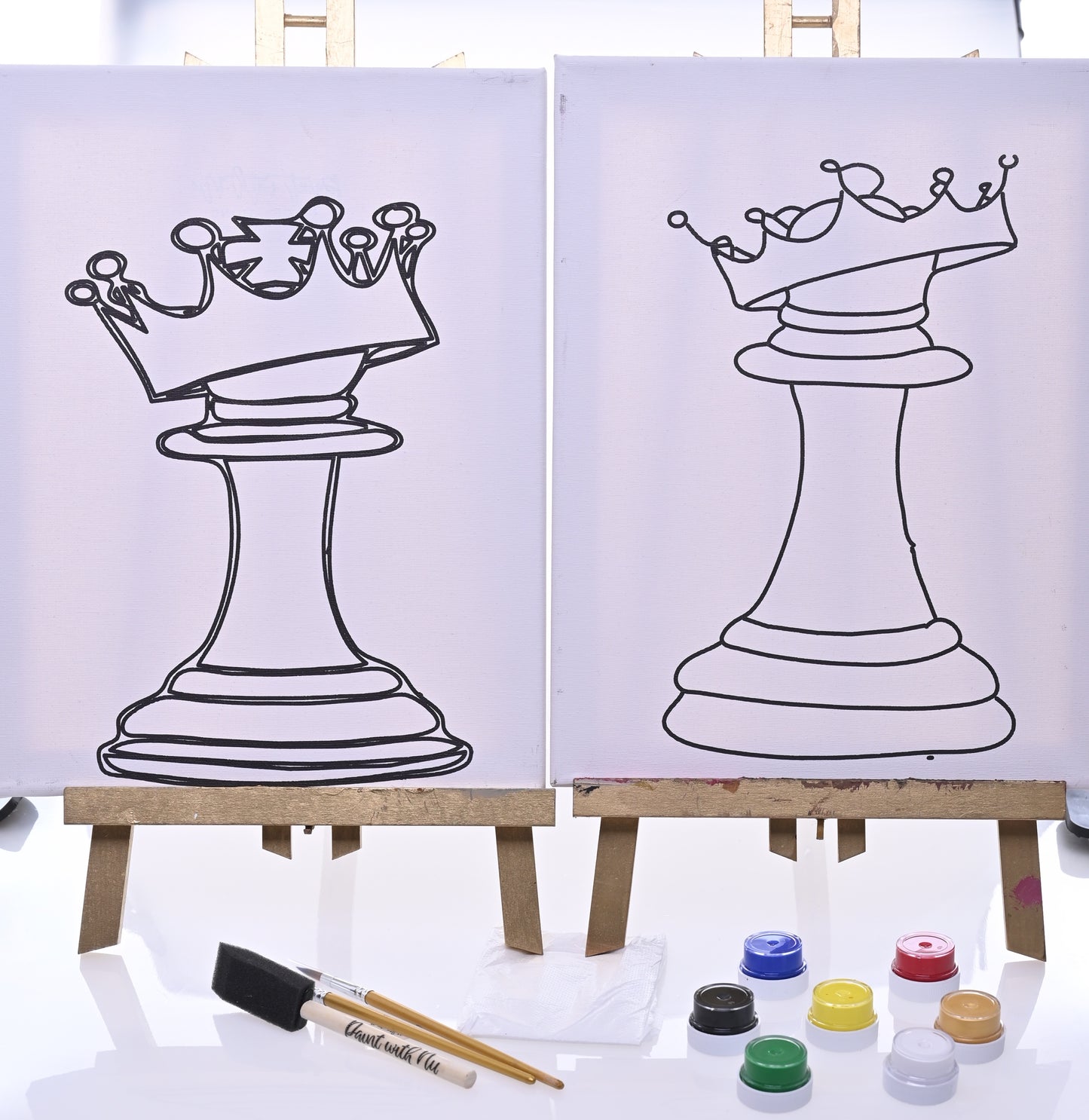 King and Queen Chess Paint Kit
