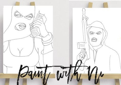 Bonnie and Clyde Couples Paint Kit