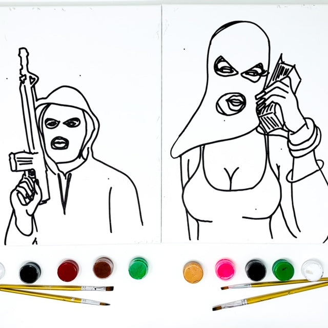 Bonnie and Clyde Couples Paint Kit