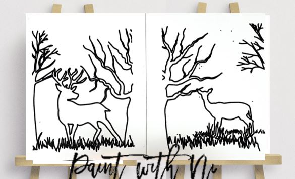 Deer and Elk Couples Paint Kit