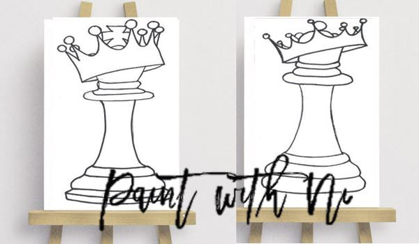 King and Queen Chess Paint Kit